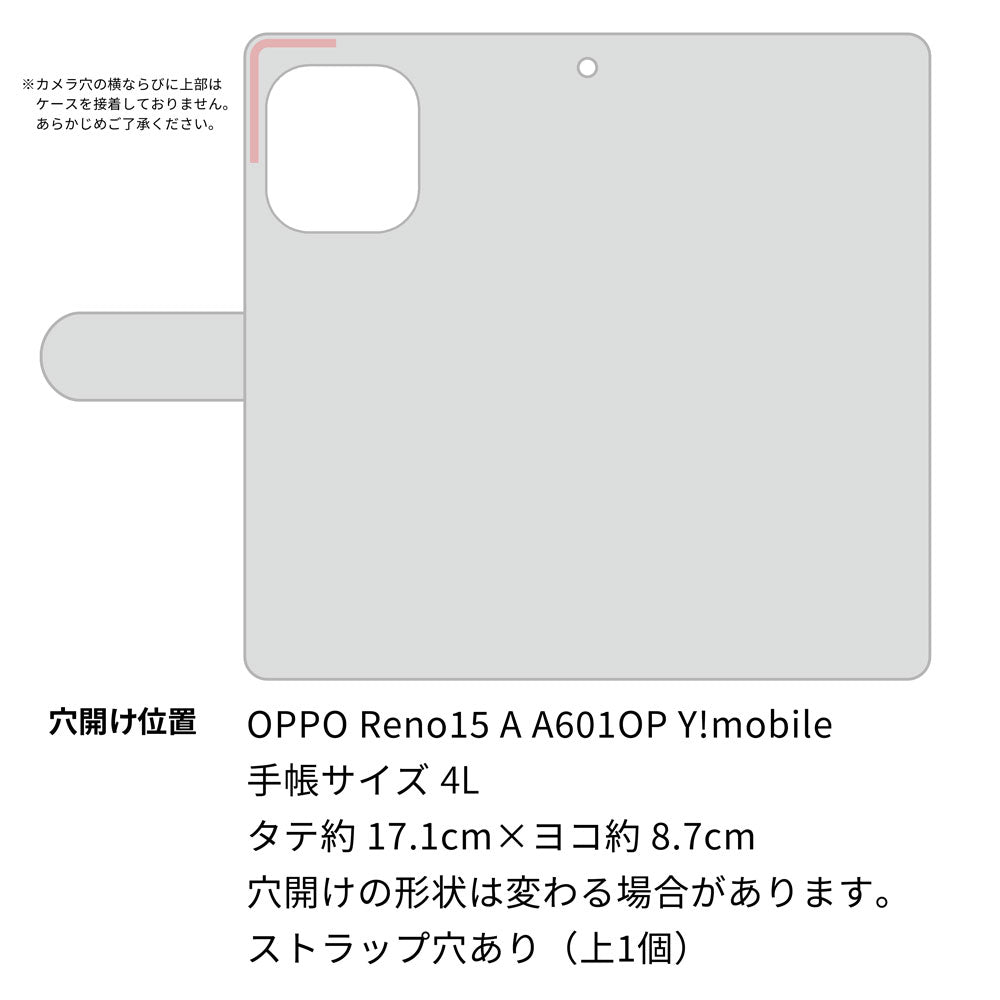 OPPO Reno15 A A601OP Y!mobile キュートアーガイル 通常型 プリント手帳型ケース