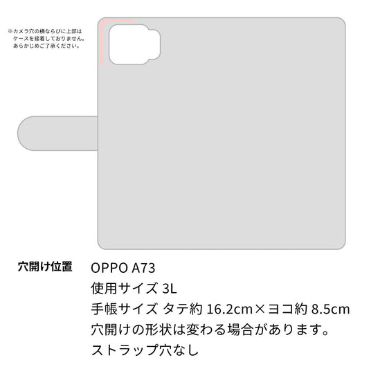 OPPO A73 ビニール素材のスケルトン手帳型ケース クリア