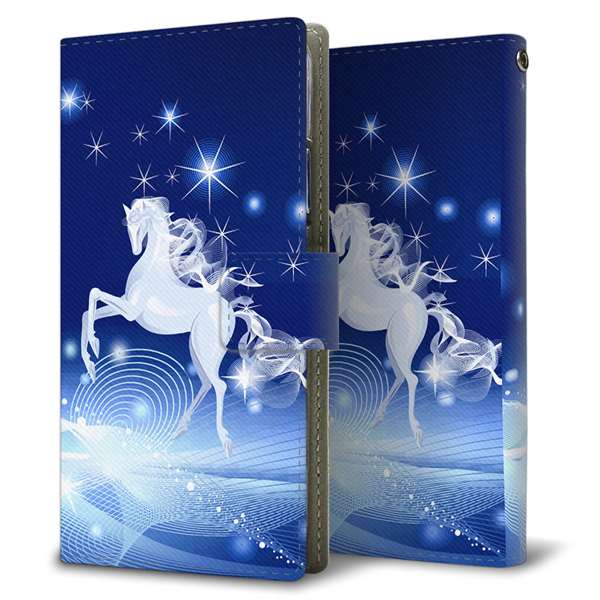 Redmi 12 5G XIG03 au 高画質仕上げ プリント手帳型ケース ( 薄型スリム ) 【436 ペガサス】