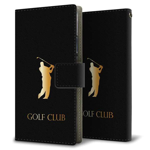 らくらくスマートフォン F-53E docomo 高画質仕上げ プリント手帳型ケース ( 薄型スリム ) 【610 GOLFCLUB】