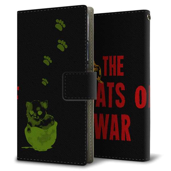 らくらくスマートフォン F-53E docomo 高画質仕上げ プリント手帳型ケース ( 薄型スリム )THE CATS OF WAR