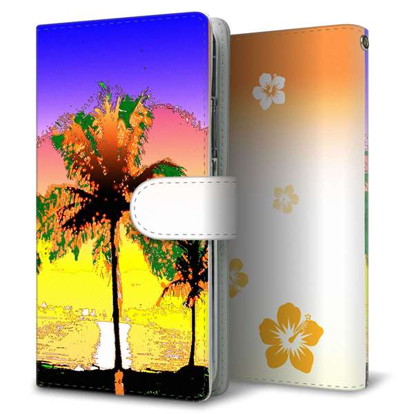 AQUOS wish5 A502SH Y!mobile 高画質仕上げ プリント手帳型ケース ( 通常型 )トロピカル