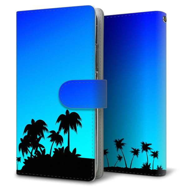 AQUOS wish5 SH-M32 高画質仕上げ プリント手帳型ケース ( 通常型 )トロピカル