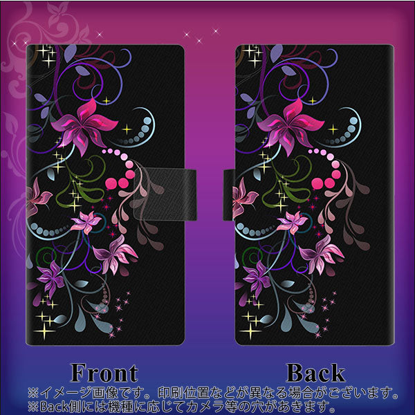 Galaxy S25 SM-S931Z SoftBank 高画質仕上げ プリント手帳型ケース ( 薄型スリム ) 【263 闇に浮かぶ華】