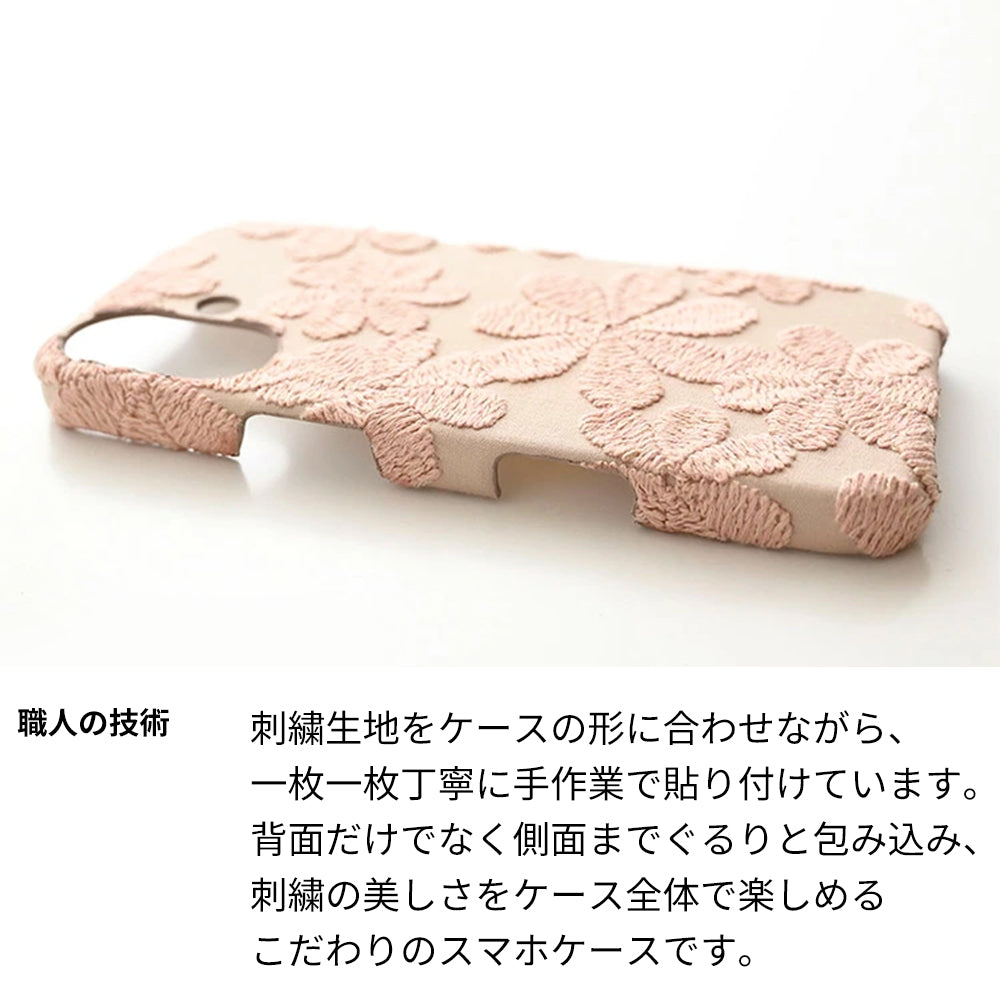 Google Pixel 7a ラテフラワー 刺繍 花柄 まるっと全貼りハードケース スマホケース