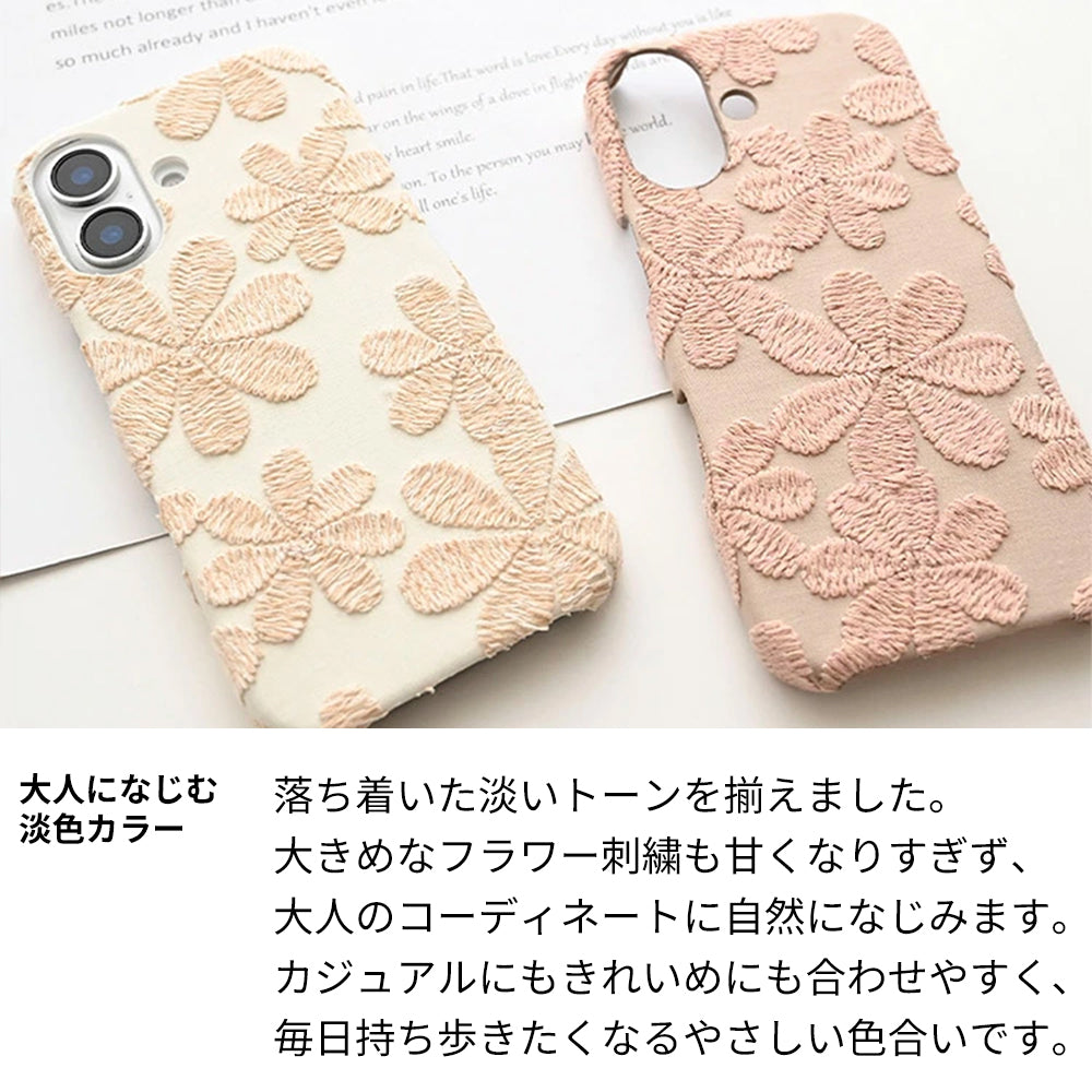 Google Pixel 7a ラテフラワー 刺繍 花柄 まるっと全貼りハードケース スマホケース