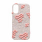 AQUOS R3 SHV44 au ぷっくりミモザ 刺繍 くすみカラー まるっと全貼りハードケース