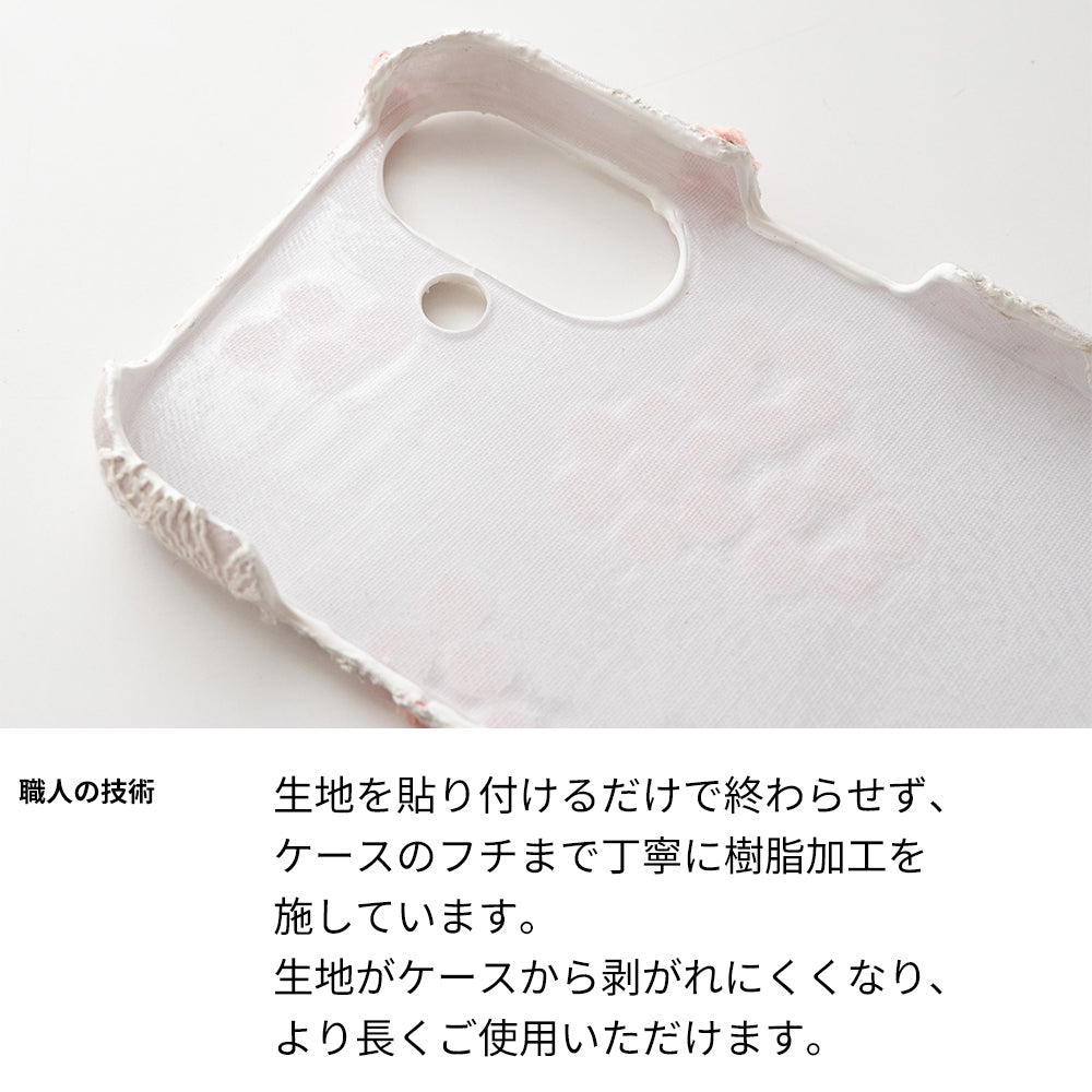 ぷっくりミモザ 刺繍 くすみカラー まるっと全貼りハードケース