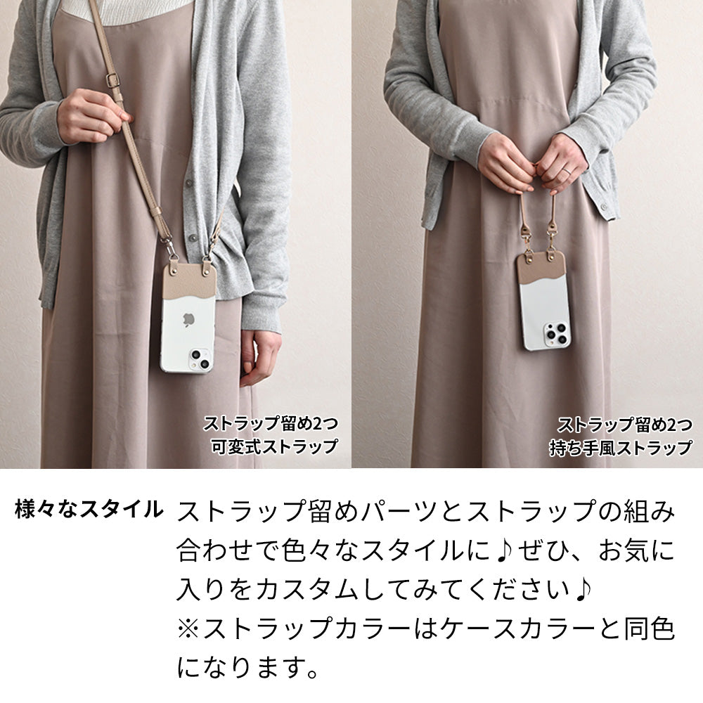 Galaxy S10+ SCV42 au ちょいまる シュリンク姫路レザー 透明クリアケース スマホショルダー