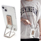 OPPO A5 5G A502OP Y!mobile スマホスタンドになる名入れ多機能リング＆透明クリアケース ストラップ付き