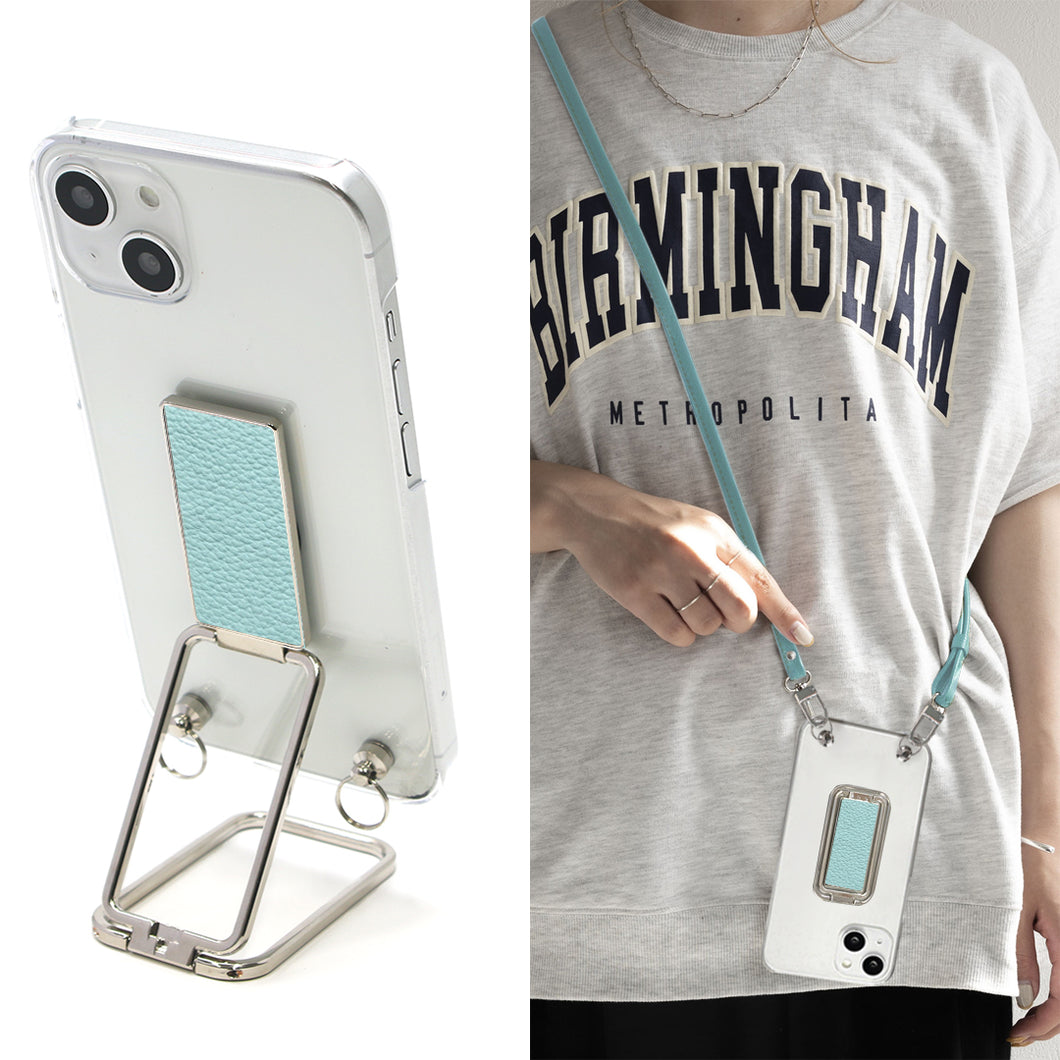Galaxy S26+ SM-S947Z SoftBank スマホスタンドになる名入れ多機能リング＆透明クリアケース ストラップ付き