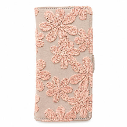 Google Pixel 11 Pro ラテフラワー 刺繍 サイドマグネット スマホケース 手帳型