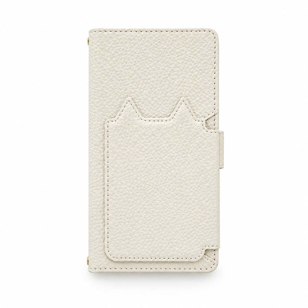 OPPO Reno13 A OPG05 UQ mobile クイックカードポケット付き ねこフラップ -クラシック- スマホケース手帳型