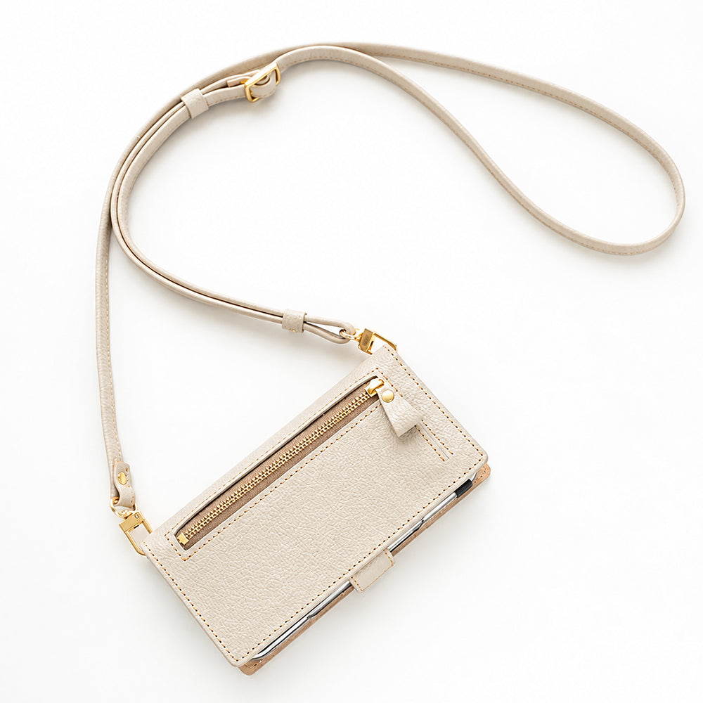 Galaxy A25 5G SC-53F docomo 姫路レザー シュリンクレザー ファスナーポケット付き スマホケース 手帳型 本革 サイドマグネット スマホショルダー