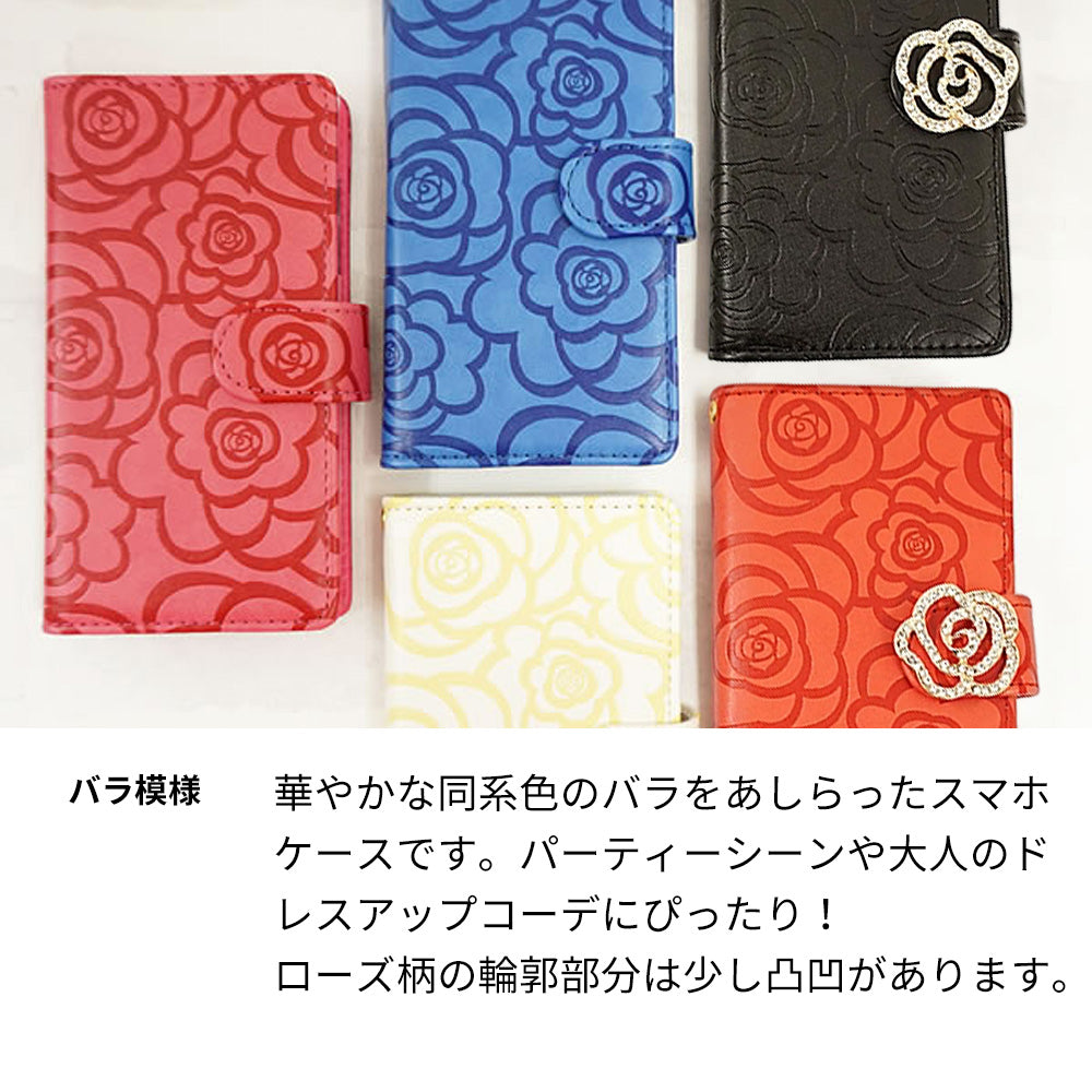 OPPO A5 5G A502OP Y!mobile Rose（ローズ）バラ模様 手帳型ケース 耐衝撃