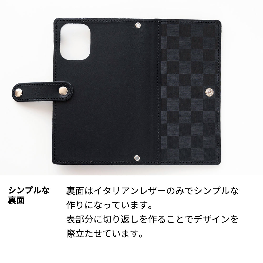 Galaxy Note20 Ultra 5G SCG06 au かくれ市松模様 イタリアンレザー 手帳型ケース 耐衝撃