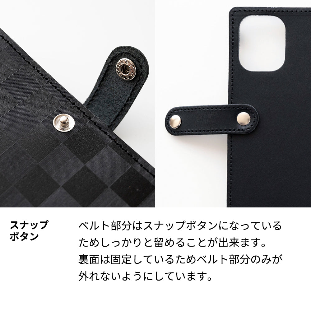 OPPO A5 5G A502OP Y!mobile かくれ市松模様 イタリアンレザー 手帳型ケース 耐衝撃