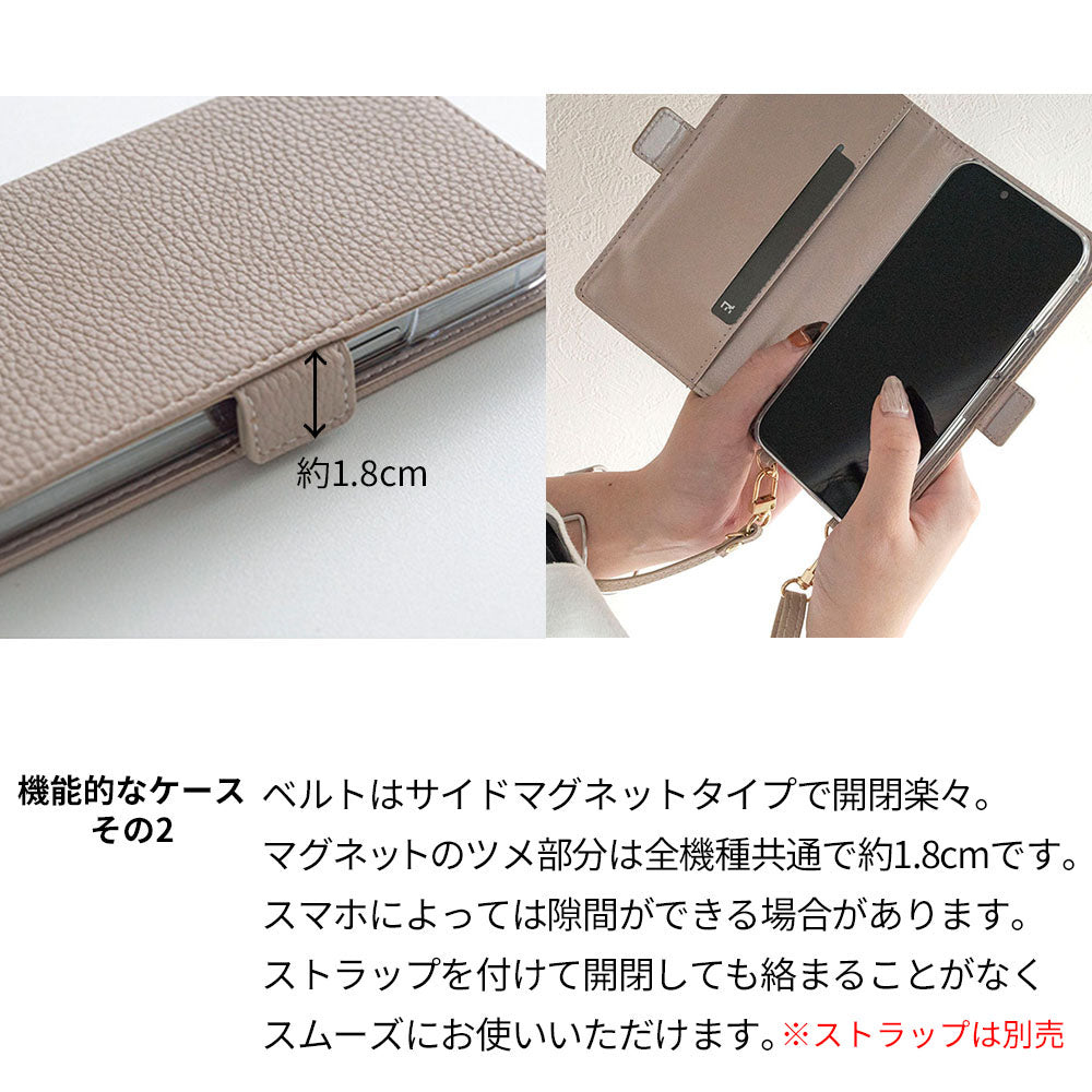iPhone XS スマホショルダー 手帳型 縦向き くすみカラー スタンド機能付