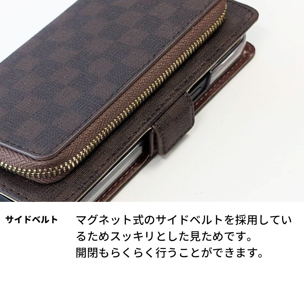 Xperia 5 SO-01M docomo フィオレッティ 市松模様 コインケース付き 手帳型ケース 耐衝撃