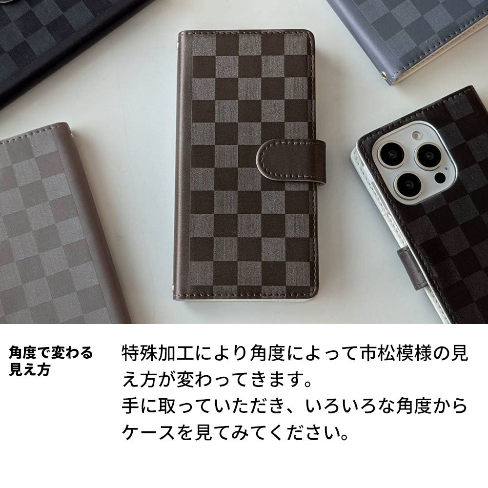 iPhone16 Plus かくれ市松模様 手帳型ケース 耐衝撃