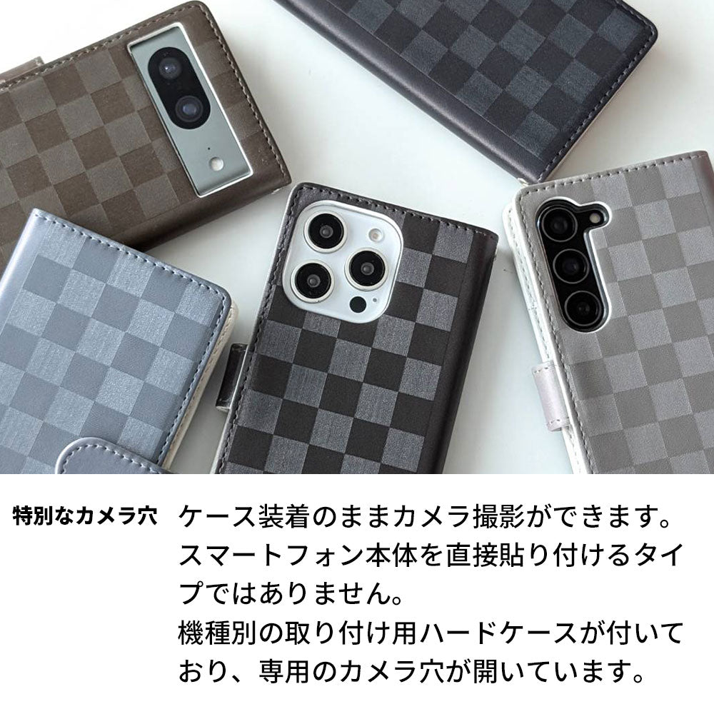 Redmi 9T 64GB かくれ市松模様 手帳型ケース 耐衝撃