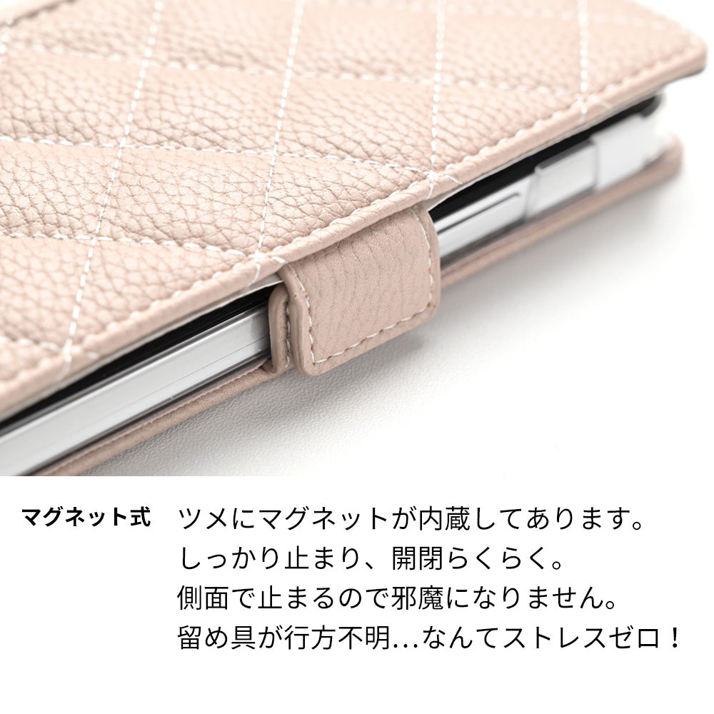 Xperia XZ 601SO SoftBank キルティング コインケース付き スマホケース 手帳型 ミラー付き サイドマグネット