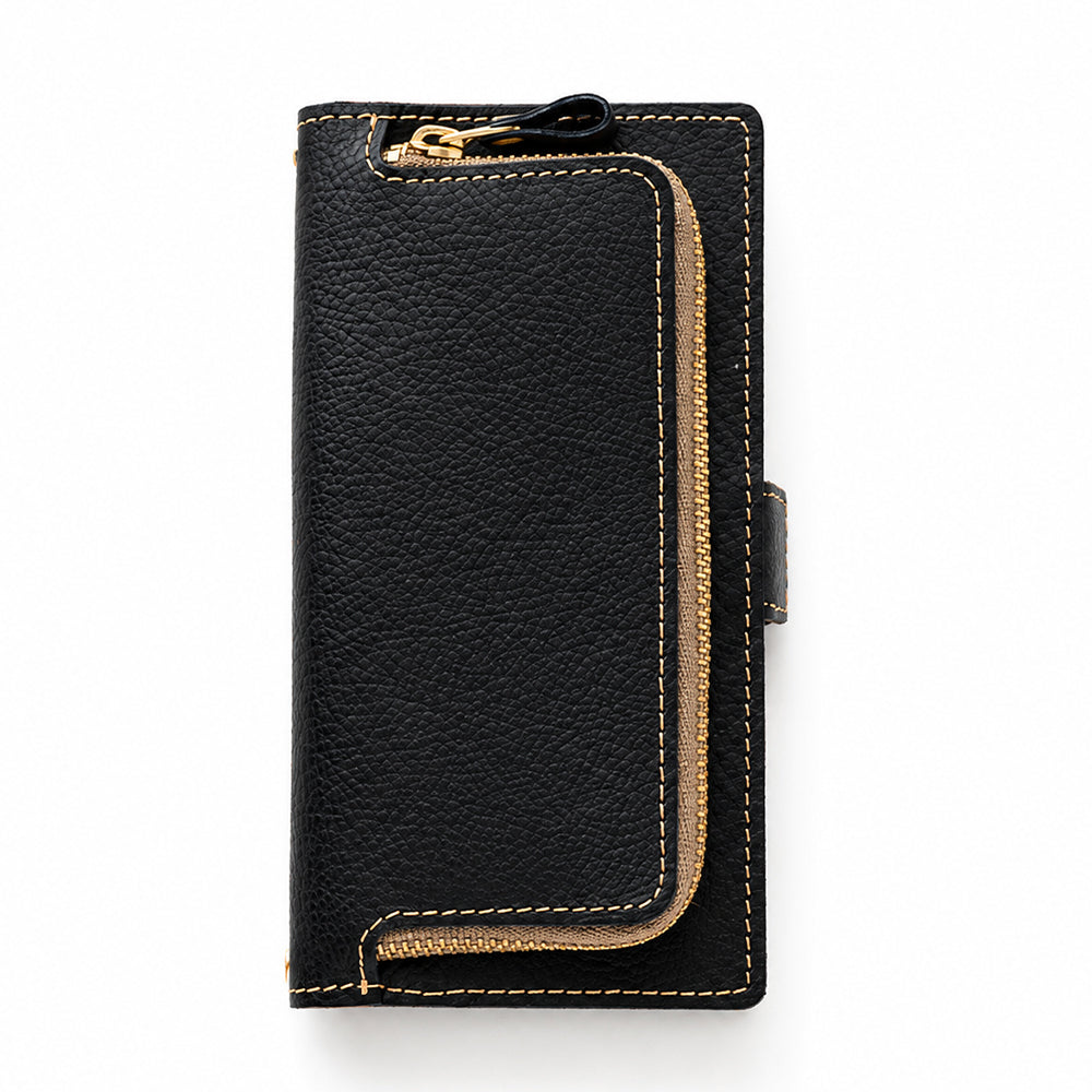 OPPO Reno7 A 姫路レザー シュリンクレザー コインケース付き スマホケース 手帳型 本革 サイドマグネット スマホショルダー