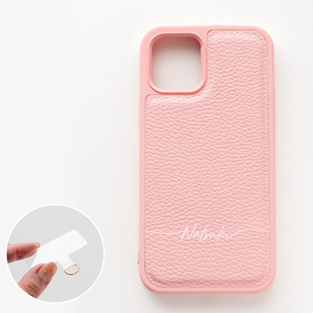 iPhone13 Pro Simple 名入れ スマホケース スマホショルダー カラーリアケース