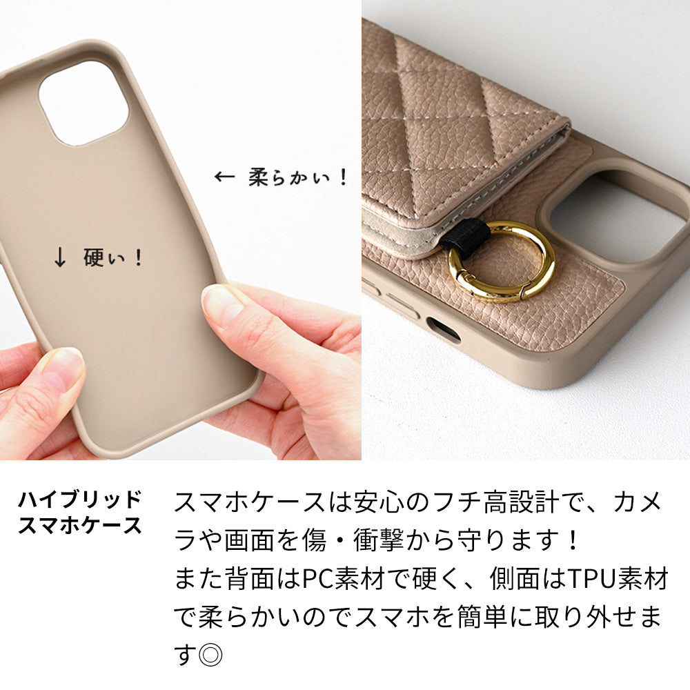 Google Pixel 7a キルティング カラー リアケース 2つ折りカードケース ミラー付き