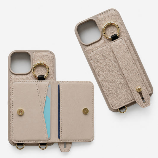 iPhone Air ベルト付き 2つ折りカードケース カラーリアケース