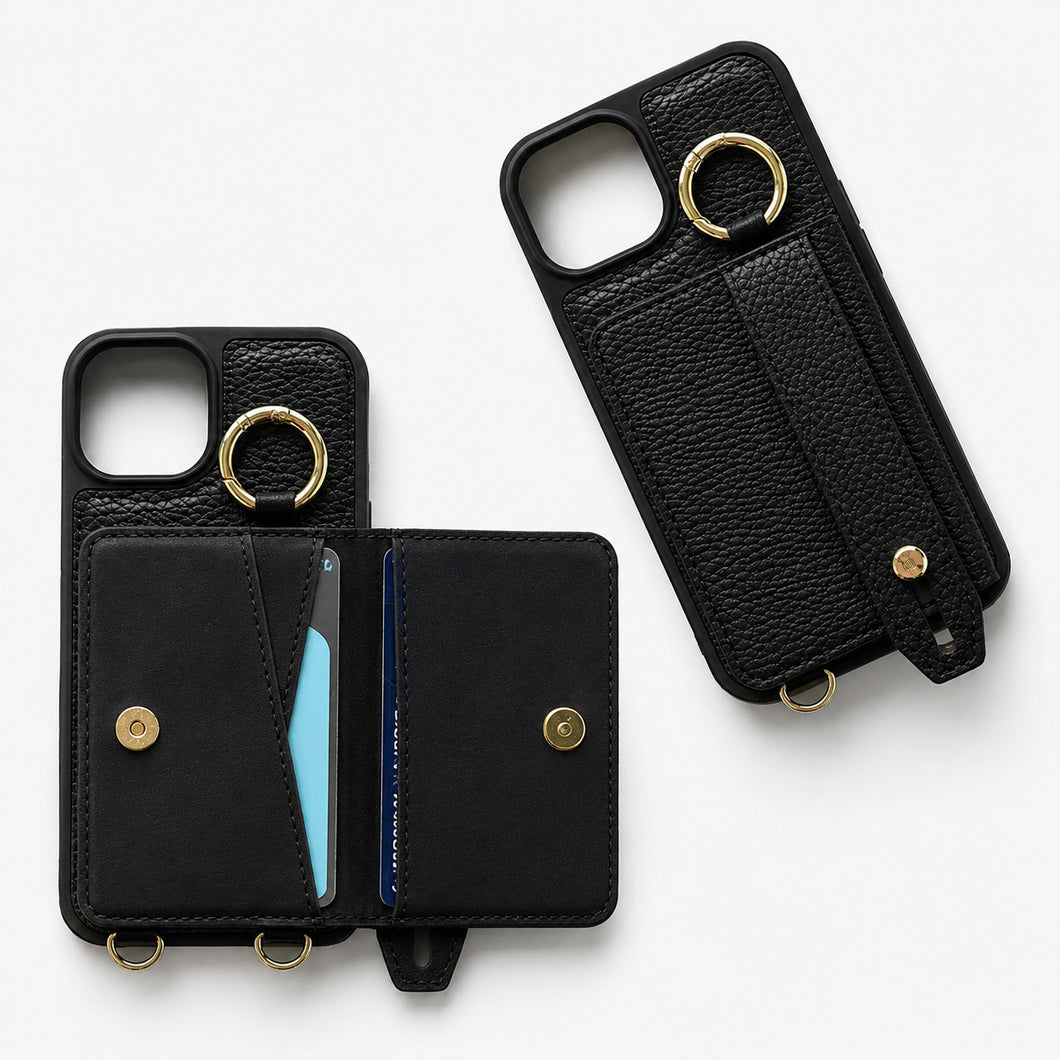 iPhone Air ベルト付き 2つ折りカードケース カラーリアケース