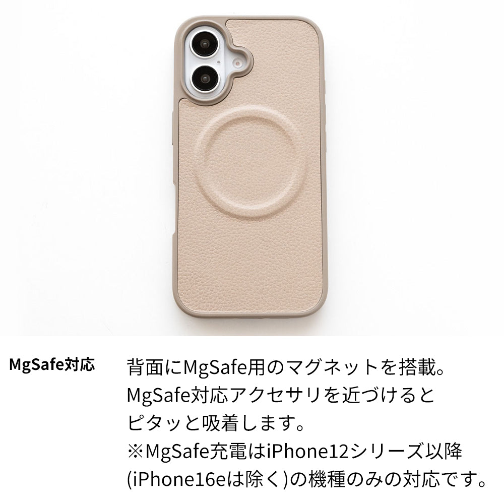 iPhone16 Pro シュリンクレザー MagSafe対応 カラーリアケース マグネット スマホケース