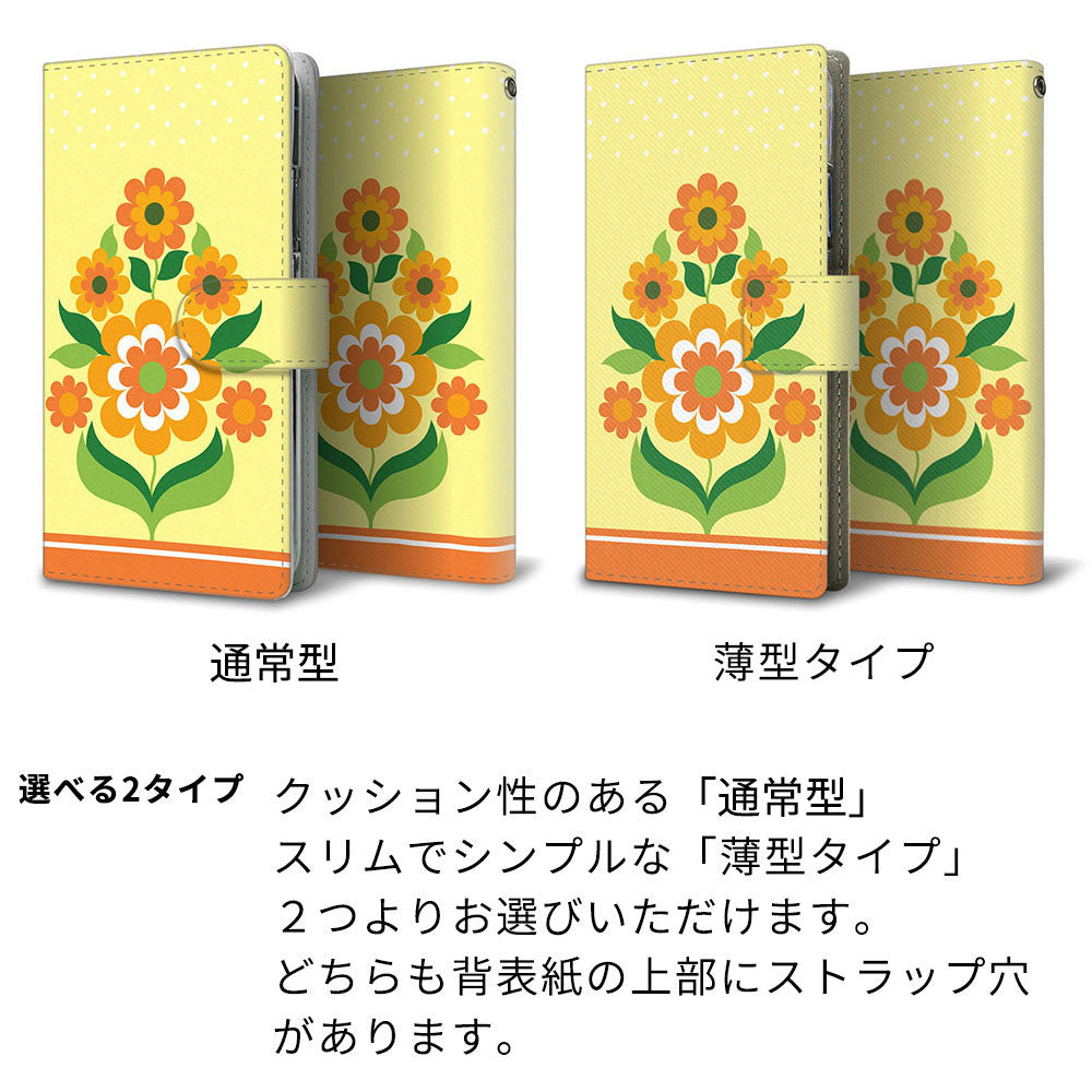 Galaxy S25 SCG31 au 昭和レトロ 花柄 高画質仕上げ プリント手帳型ケース 耐衝撃