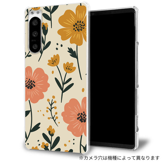 iPhone13 Pro 北欧風花柄 大人かわいい 透明クリアハードケース