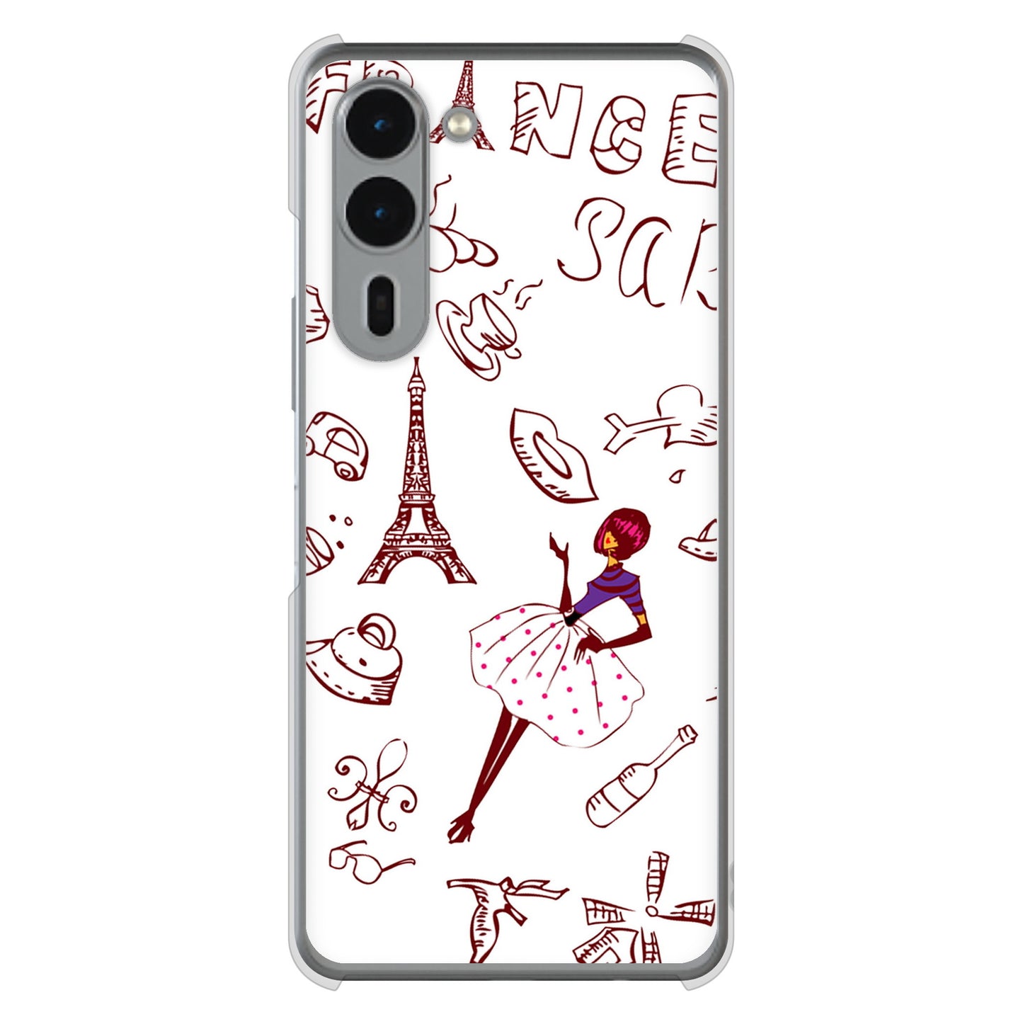 arrows We2 Plus F-51E docomo LOVE フランス ハードケース 背面印刷