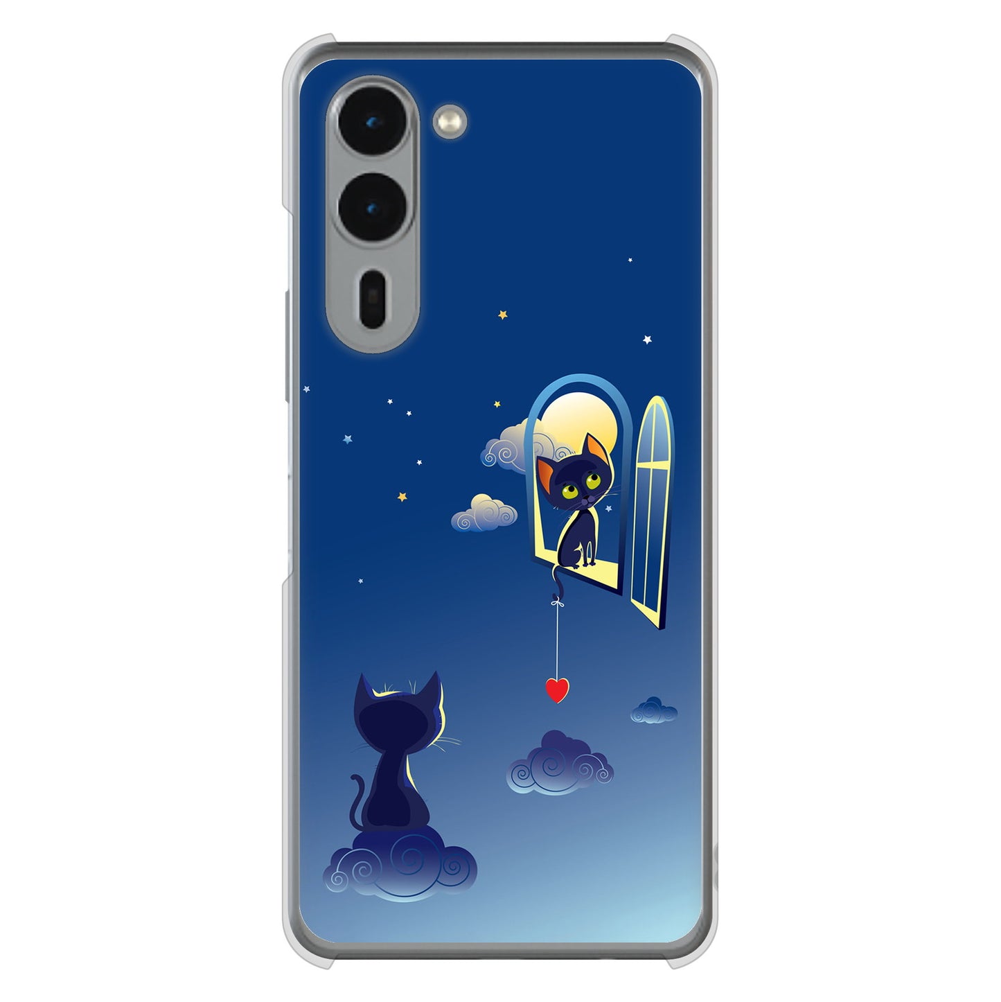arrows We2 Plus F-51E docomo 夜とネコ ハードケース 背面印刷