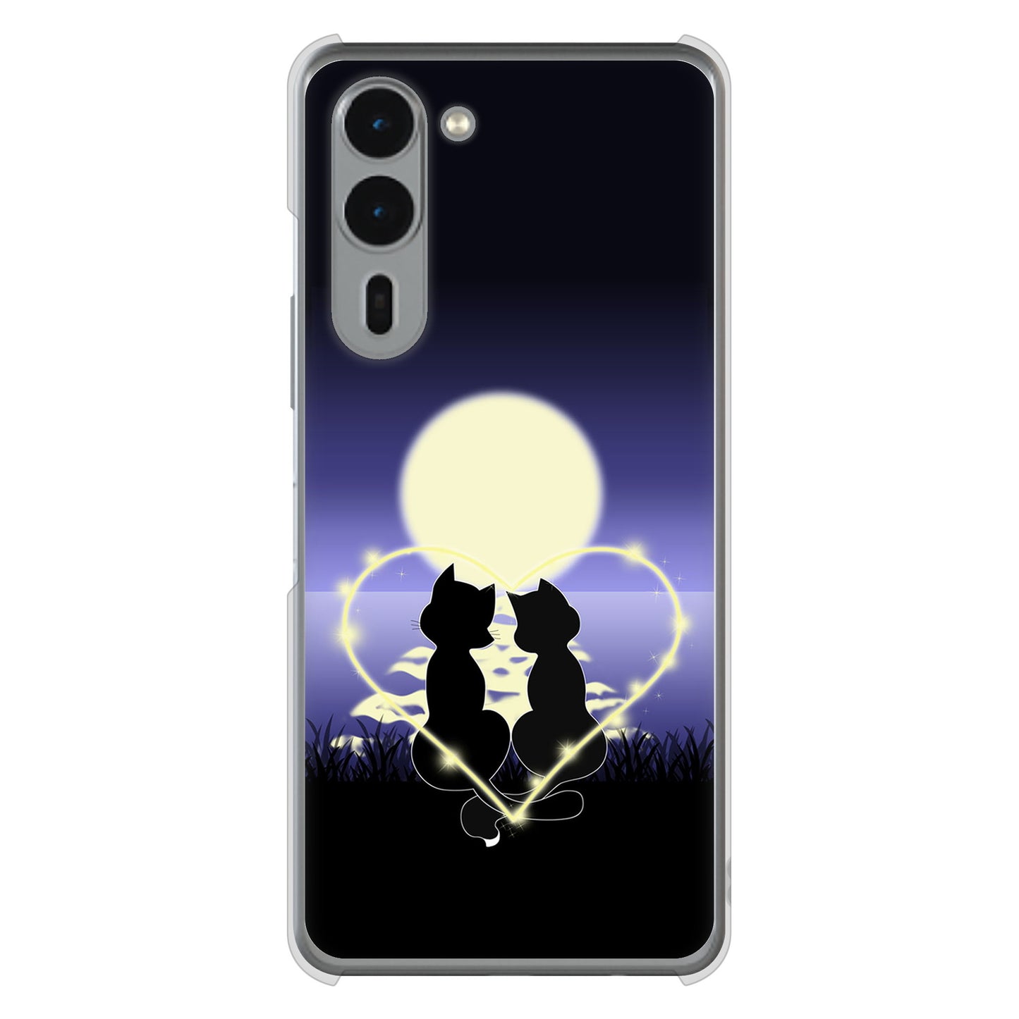 arrows We2 Plus F-51E docomo 夜とネコ ハードケース 背面印刷