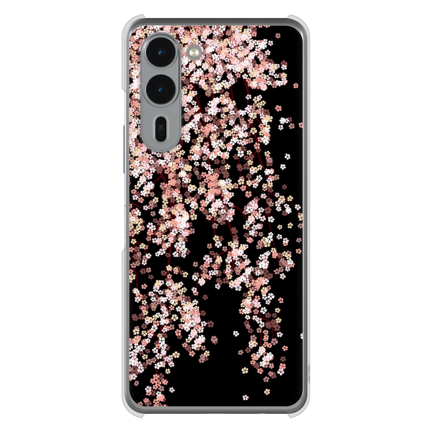 arrows We2 Plus F-51E docomo 1244 しだれ桜 ハードケース 背面印刷