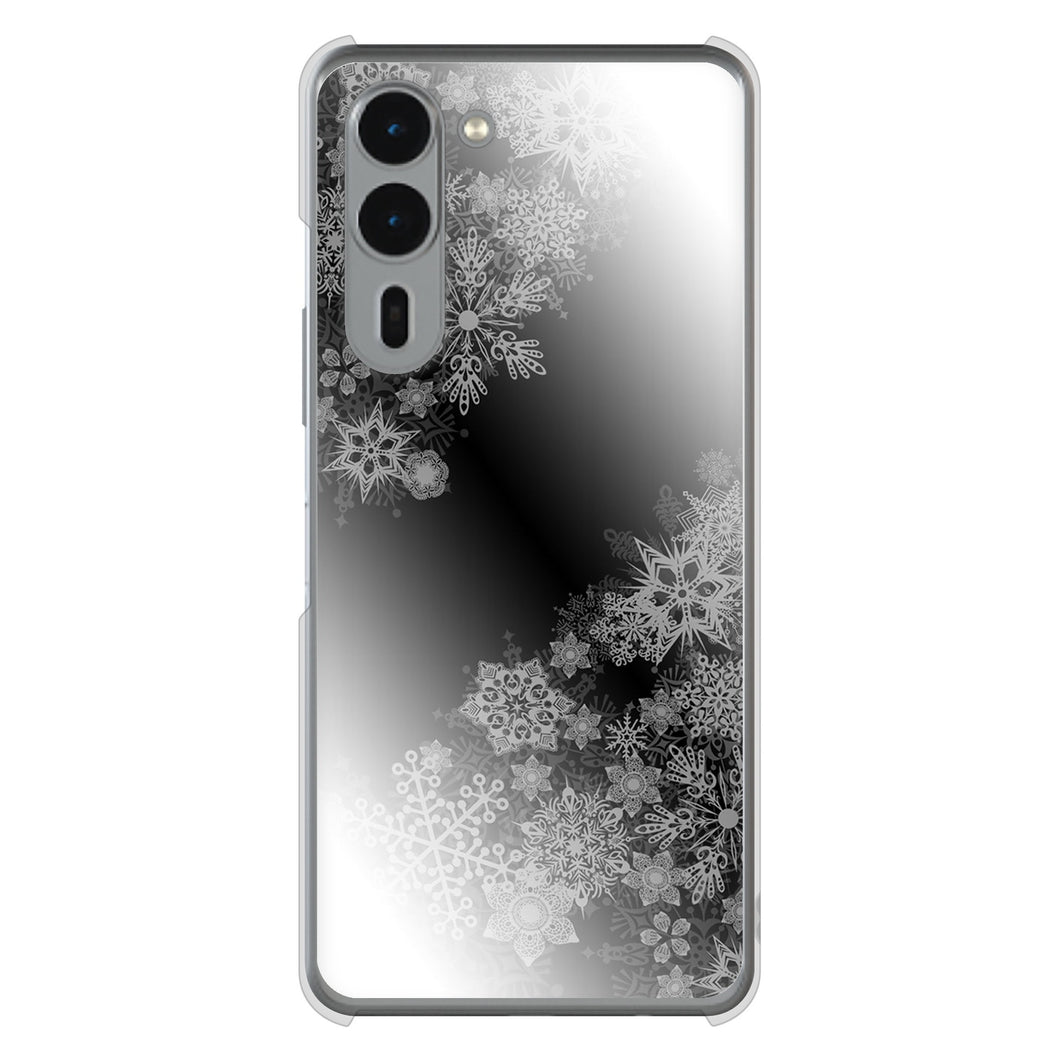 arrows We2 Plus F-51E docomo YJ340 モノトーン 雪の結晶 ハードケース 背面印刷