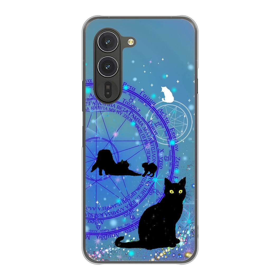 arrows Alpha F-51F docomo 高画質仕上げ 背面印刷 ハードケース魔法陣猫