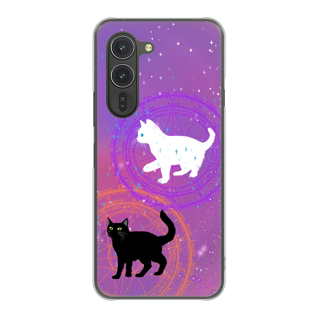 arrows Alpha F-51F docomo 高画質仕上げ 背面印刷 ハードケース魔法陣猫