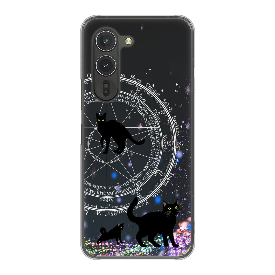 arrows Alpha F-51F docomo 高画質仕上げ 背面印刷 ハードケース魔法陣猫