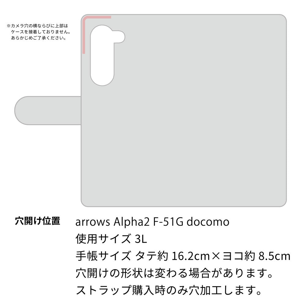 arrows Alpha2 F-51G docomo イタリアンレザー・シンプルタイプ手帳型ケース 耐衝撃