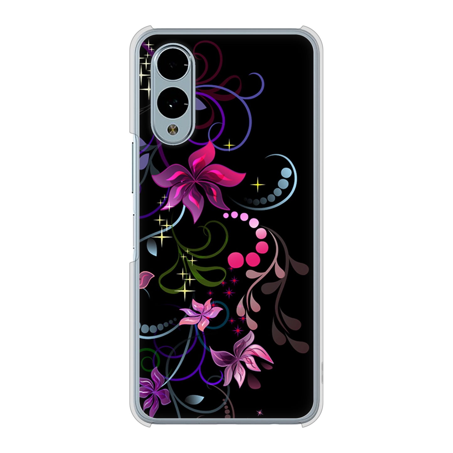 arrows We2 F-52E docomo 263 闇に浮かぶ華 ハードケース 背面印刷