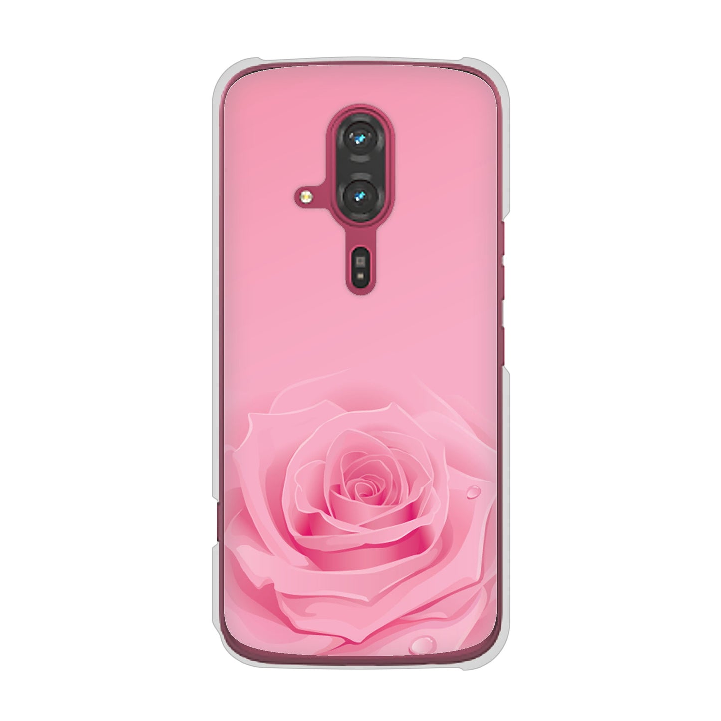 らくらくスマートフォン F-53E docomo 高画質仕上げ 背面印刷 ハードケースバラ