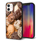 iPhone 12 強化ガラス＆TPUスマホケース ガラプリ【442 クッキー mix】