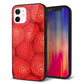 iPhone 12 強化ガラス＆TPUスマホケース ガラプリ【444 ストロベリーウォール】