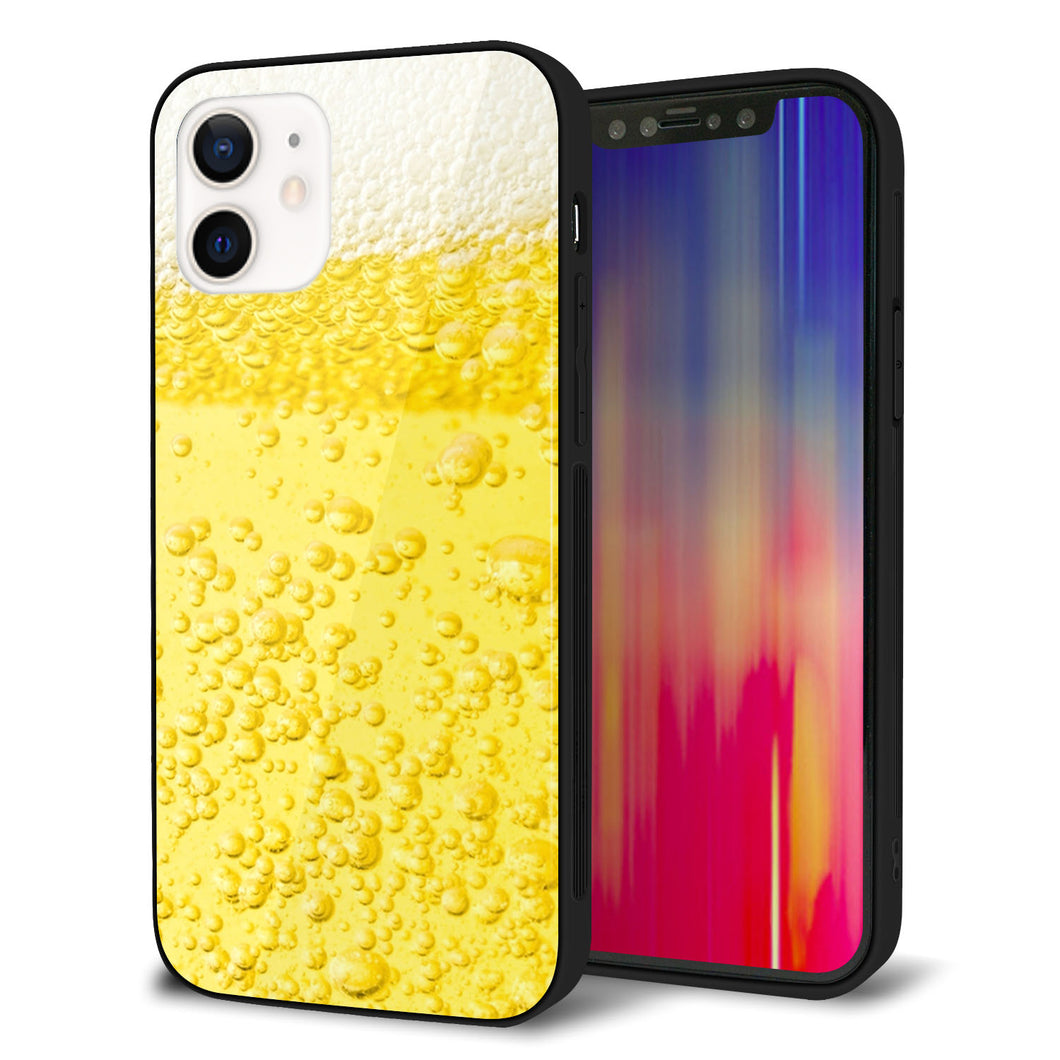 iPhone 12 強化ガラス＆TPUスマホケース ガラプリ【450 生ビール】