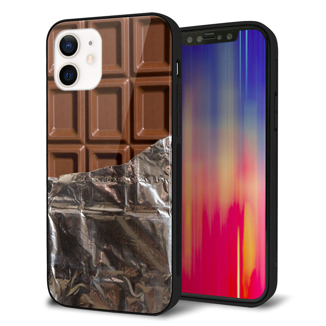 iPhone 12 強化ガラス＆TPUスマホケース ガラプリ【451 板チョコ】