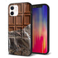 iPhone 12 強化ガラス＆TPUスマホケース ガラプリ【451 板チョコ】